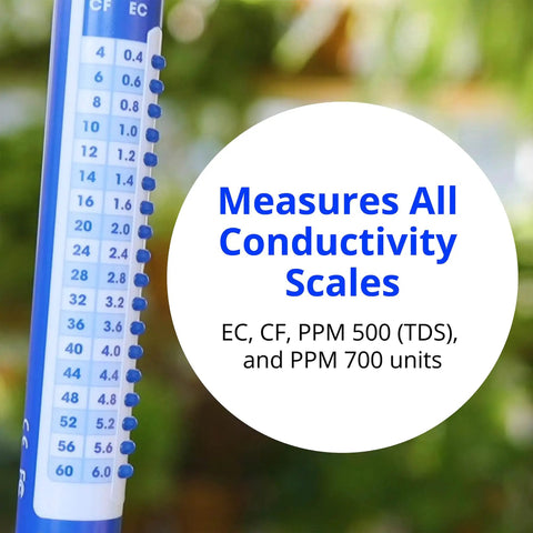Truncheon Nutrient Meter For Hydroponics Digital Conductivity Tester With EC CF TDS And PPM 700 Scales, No Fuss Readouts For Indoor Growers, 2 To 36 CF, 0.2 To 3.6 EC, Monitors Nutrient Strength While Mixing In Your Tank