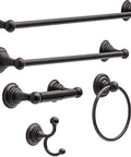 Providence Spring Toilet Paper Holder Wall Mounted With SpotShield Venetian Bronze Finish, low gloss warm brown hardware set displayed.
