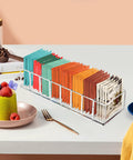 Clear Acrylic 8 Slot Tea Bag Organizer for Drawer Pantry and Countertop Tea Bag Holder with Large Capacity for tea bags
