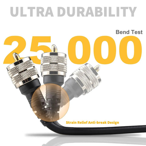CB Radio Coax Cable 15ft Low Loss UHF PL259 To PL259 Connector 50 Ohm L200 Coax LMR200 showing bend test durability
