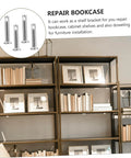 Flat Single Hole Clevis Pin Set, 20 Piece Stainless Steel Locating Pins with bookcase shelves in background