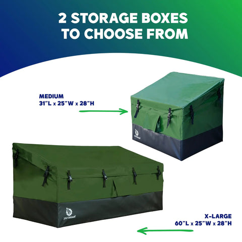 76 Gallon Waterproof Outdoor Deck Box With Tough Tarpaulin Cover For All Weather Storage Perfect For Patio Boat Yard Or Camping