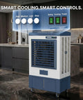 Heavy Duty 6500 Cfm Portable Evaporative Swamp Cooler With 19 Gal Tank 120 Oscillation Auto Fill Blower Kickin That Summer Humidity For Patios Garages Workspaces And Job Sites 56 Inches Tall with user controls in modern kitchen.