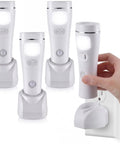 4 In 1 LED Emergency Light For Home Power Outages Plug In Night Light With Motion Sensor Rechargeable Battery Auto On During Outages Ideal For Hurricanes And Blackouts White