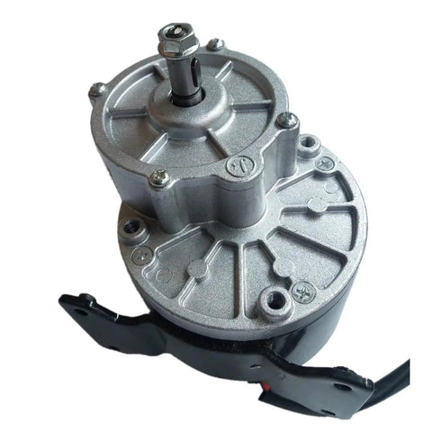 350W Gear Driven Brush Motor For 24V And 36V Systems Beefy Torque DC Permanent Magnet Brushed Motor For DIY Robots Electric Scooters RC Cars And Hobby Projects, silver metal housing