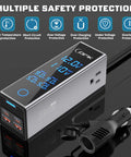 Road Trip Vibes 300W Car Power Inverter Dc To Ac Converter with LCD display and 4 USB ports for powering devices.