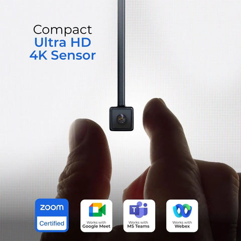 Total Game Changer 4K Eye Contact Webcam Featuring Retractable Arm and Integrated Glow Panel, showcasing 4K sensor and touch control.