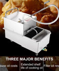 Niakidd Commercial Deep Fryer Oil Filter Machine Stainless Steel Portable Grease Strainer For Restaurant Kitchen Easy Use Reusable Canister with hose and oil filter