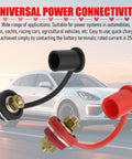 Solid As A Rock Heavy Duty Car Remote Battery Terminals 2 Piece Heavy Gauge with rubber caps for universal connectivity.