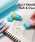 Pastel Mechanical Pencil Set With Six Pencils 0.5 And 0.7 Millimeter Lead Plus 360 HB Lead Refills Erasers And Eraser Refills