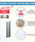 5 Pack 16 Oz Kids Sublimation Tumblers Sippy Cups With Leak Proof Stainless Steel Blank Water Bottles for DIY heat press
