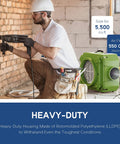 Worker using drill with Stackable 3 Stage Filtration Negative Air Machine For Industrial And Commercial Use Heavy Duty Air Cleaner