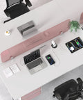 Sleek 3.15 Inch Desktop Power Grommet Featuring Two AC Outlets And Eight Fast Charge USB Ports To Ditch Cord Chaos And Keep Your Workstation Snazzy Smooth And Totally Zero Hassle, mounted on an office desk with devices charging.