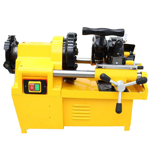 Zero Hassle Prograde 3 In 1 Electric Pipe Threader For 1 To 2 Inch Pipe, 750W 220V with yellow body and manual controls.