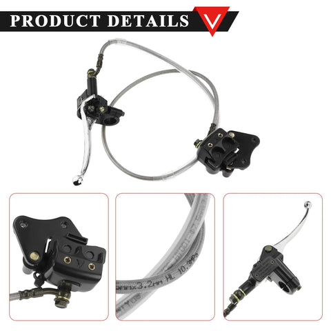 Beefed Up Hydraulic Front Brake Caliper Master System For 50cc To 125cc Dirt Bikes Fits SSR Apollo Taotao Roketa Lifan Black