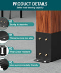 Beefy 4x4 Post Bases 10 Pack With 3 Point 6 By 3 Point 6 Inner Size Powder Coated Matte Black Wood Post Brackets details