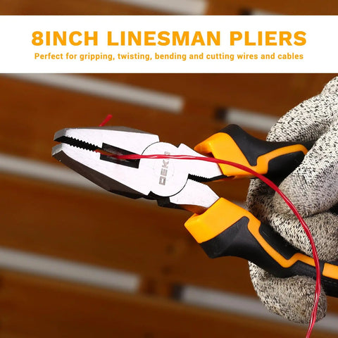 All In One 6 Piece Pliers Set With 10 Inch Water Pump Pliers 8 Inch Slip Joint Pliers 8 Inch Linesman Pliers 8 Inch Long Nose Pliers 6 Inch Diagonal