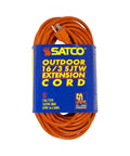 Top Shelf 12 Pack 50 Foot 16 Gauge Orange Extension Cords Heavy Duty Outdoor SJTW Power Cable wrapped with label.