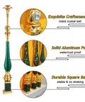 Top Shelf Aluminum Baluster Spindles With 270 Degree Tilt Bracket For Adjustable Stair Railing Decks And Patios Heavy Duty Guard Posts Quick Floor Mount showing solid aluminum post with crystal detail.