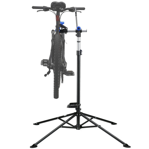 Heavy Duty Bicycle Repair Stand With 66 Lb Capacity Telescoping From 41 To 75 Inches Fits 1 To 1.5 Inch Tubing with mounted bike