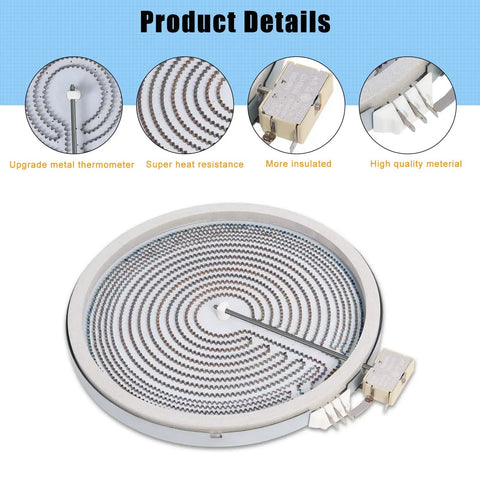 Upgrade 12 Inch Dual Haliant Radiant Surface Element For GE Ranges Replaces AP4344395 AH2321564 PS2321564, durable coil