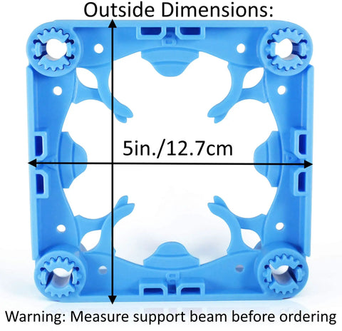 Fast Snap Column Enclosure Framing System Fits 3 To 4 Inch Round Pillars Snappy Diy Setup 5 inch blue bracket detail.