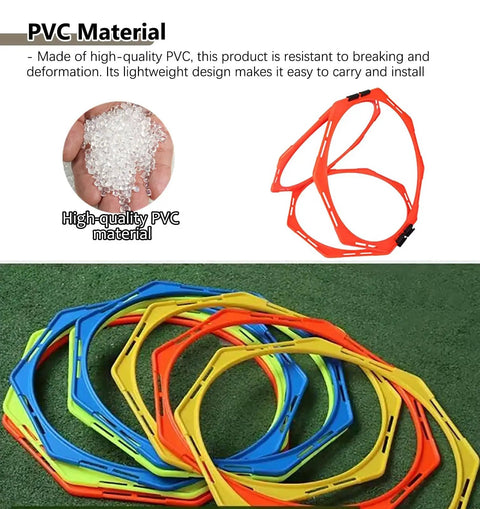 PVC rings from Octagon RC FPV Racing Training Set With PVC Drone Obstacle Course Gates Kit Portable Loop Pro Grade Practice Equipment.