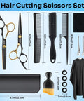 Pro Grade Hair Cutting Scissors Set 15 Pieces Stainless Steel Hairdressing Shears Kit for Barber Shop