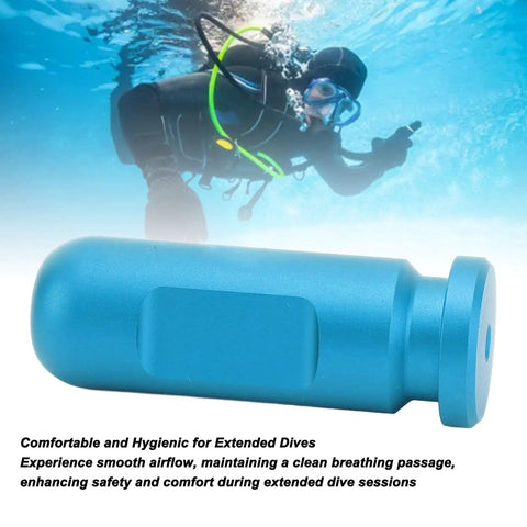 Diving Ear Equalization Training Tool With Aluminum Alloy Build And 3 Balloons In Blue, scuba diver in the background