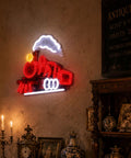 Steam Locomotive Neon Sign LED Train Light for Man Cave, vintage wall decor with UV printed acrylic, glowing on wall