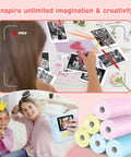6 Rolls Kids Camera Instant Print Refill Paper Set For Colorful Photo Printing, No Fuss Thermal Paper For Most Kids Instant Cameras, Includes 2 Pink 2 Blue 2 Yellow, Each Roll 2.2In By 29.5Ft, Prints Over 80 Photos; pastel thermal paper rolls