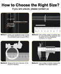 Diagram explaining how to measure for Extra Long 440mm Aluminum Bike Seat Post Replacement with methods and illustrations.