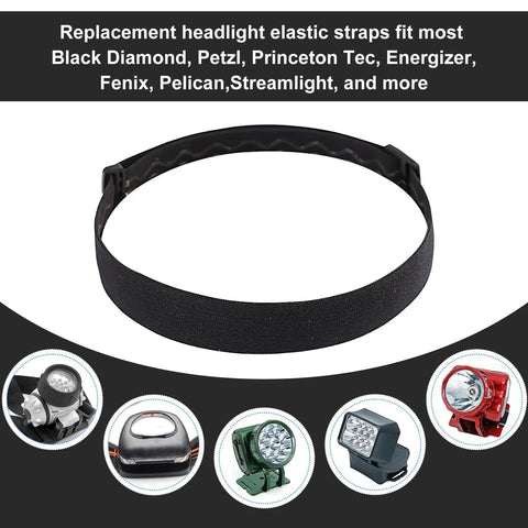 All Day Comfort Adjustable Elastic Headlamp Strap Replacement For Most Headlamps No Slip Band Fit For Black Diamond Petzl