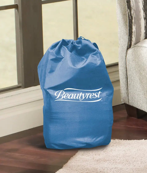 Storage bag for Twin Size Air Mattress With Vertical Beam Construction And Edge Support, External Pump, Puncture Resistant Vinyl.