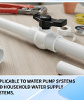 2-Pack One And One-Half Inch Slip PVC Ball Valves With Double Socket Full-Flow Port for water systems with tools