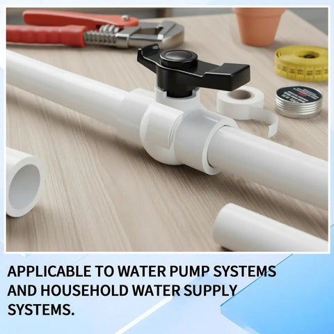 2-Pack One And One-Half Inch Slip PVC Ball Valves With Double Socket Full-Flow Port for water systems with tools