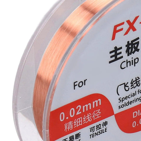 Spool of Pro Grade Dope Ultra Fine 0.1mm Enameled Copper Wire 30 AWG Silver For PCB Repair One Piece