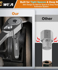 15 Piece Bolt And Screw Extractor Set With Long Slim CRMO Steel Build One Quarter Inch Hex Reach for tight deep spaces