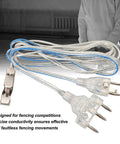 Fencing Body Wire For Saber Foil Epee, Stainless Steel Core Body Cord With Transparent Head, shown coiled