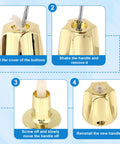 Installation steps for 2 Pack Metal Golden Shower Knobs Replacement For Pfister Verve Shower Faucet Handle.