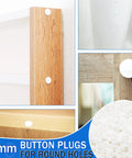 500 Pcs 5 Mm Plastic Hole Plugs White 3/16 Inch Round Shelf Hole Covers For Cabinets Cupboards Closets And Furniture Hide Unused Holes Durable Quick Fit For DIY Projects Kitchen Wardrobe Assembly