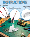 Instructions for using 36 Pack Ceramic Wire Connectors For High Temperature Wiring 18 8 AWG Porcelain Twist Caps And Ceramic Nuts Large 0.35 By 0.57 Inch Ideal For Heavy Duty Electrical Repairs And Heat Resistant Connections.