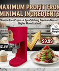 Compact Commercial Gelato Spaghetti Machine For Restaurants Space Saving A4 Size Red 80W High 28 LPH Output Game Changing Dope Noodle Ice Cream Maker Turns Ice Cream Into Epic Italian Treats In Seconds next to dessert