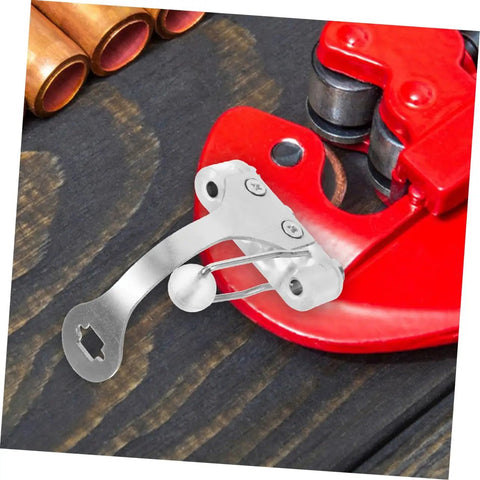 Two Pack Epee Socket Replacement Brackets Silver Durable Fencing Tool and Red Equipment on a Wooden Surface