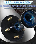 Five Lug 4.5 Inch Trailer Hub Kit fits 1-1/16 to 1-3/8 Inch EZ-Lube Spindle for 3500 lb Axles, 5x4.5 Bolt Pattern, pre-lubricated hub