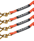 Heavy Duty 96 Inch Car Tie Down Straps With RTJ Hooks Four Pack 2 Inch Wide PROSeries 3300 Pound Safe Working Load