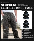 Slip In Neoprene Knee Pads For Work Pants Cushioned Three Eighths Inch Internal Knee Pad Inserts For Kneeling On Rough Surfaces