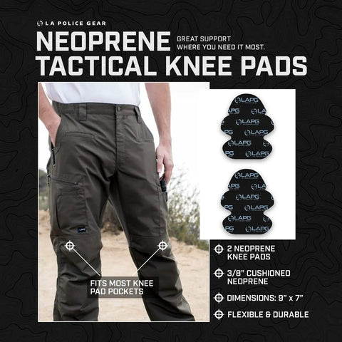 Slip In Neoprene Knee Pads For Work Pants Cushioned Three Eighths Inch Internal Knee Pad Inserts For Kneeling On Rough Surfaces