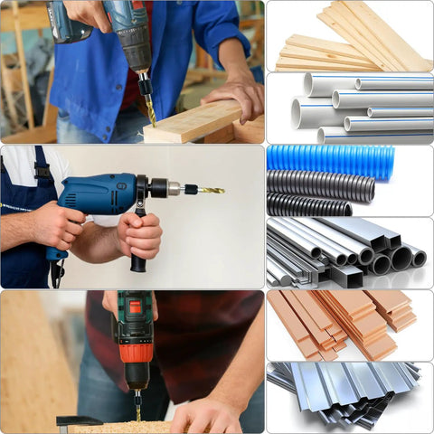 3 In 1 HSS Tap Bit Set 13 Piece SAE And Metric Combo Drill Tap Bits For Drilling, Tapping, And Countersinking, Screw Tapping Tool Kit