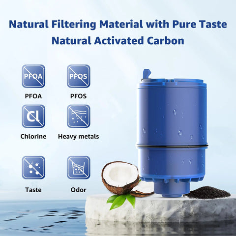 NSF Certified Water Filter Replacement For Pur Faucet Filtration Systems showcasing filtration materials and benefits